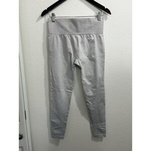 Gymshark Flex Leggings Gray Waistband Mediim High‎ Waist Seamless
